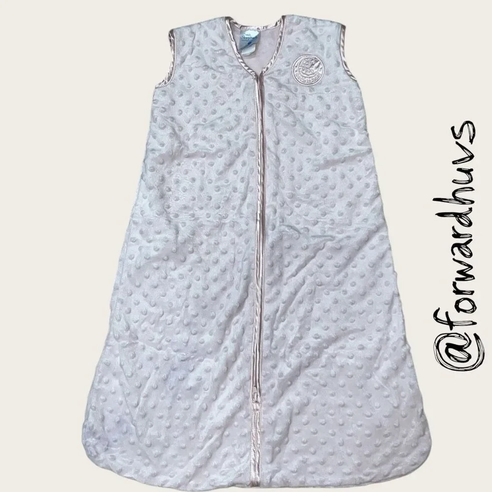 HALO Sleepsack Wearable Blanket Pink Plush Dots Size Small